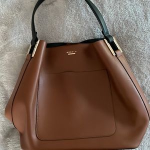 Modalu of England bag.  Hobo style. Dark tan with black interior. Used twice